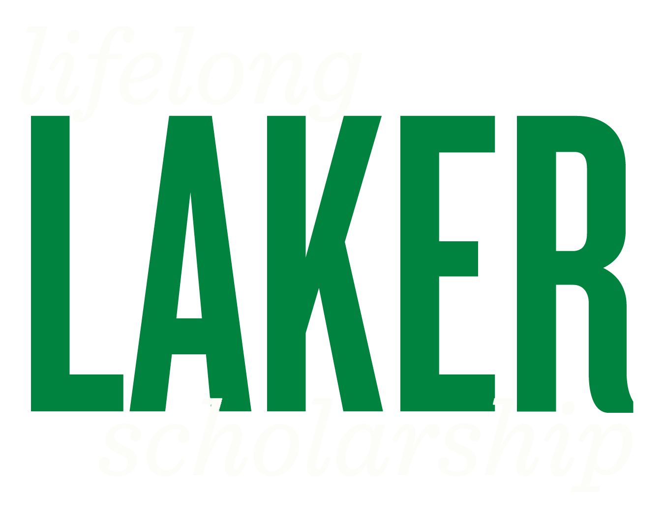 Lifelong Laker Scholarship logo white